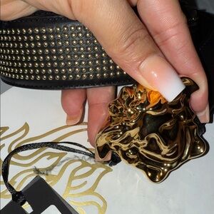 Versace Gold and Black Women's Belt